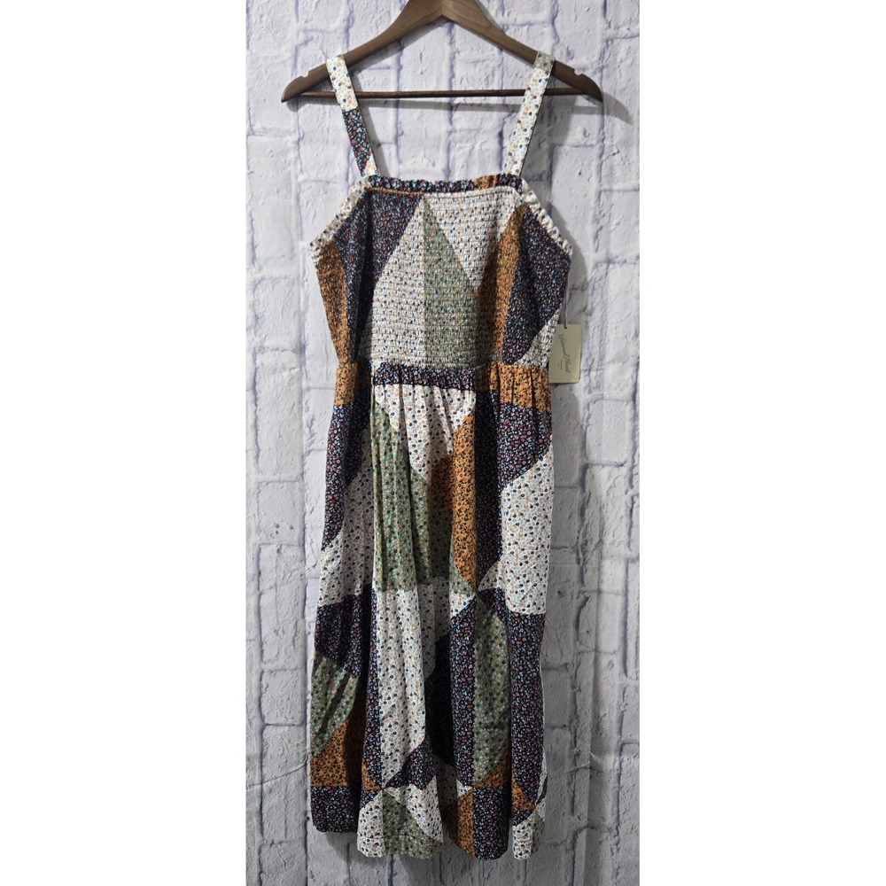 Universal Thread LARGE Shirred Patchwork Print Mi… - image 1